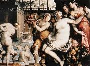 ZUCCHI  Jacopo The Toilet of Bathsheba after 1573 France oil painting artist